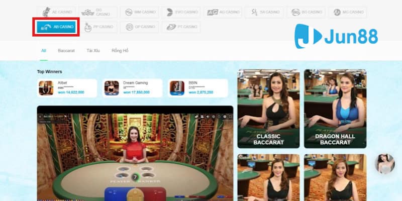 Điểm đặc sắc mà chỉ AB Casino Jun88 sở hữu